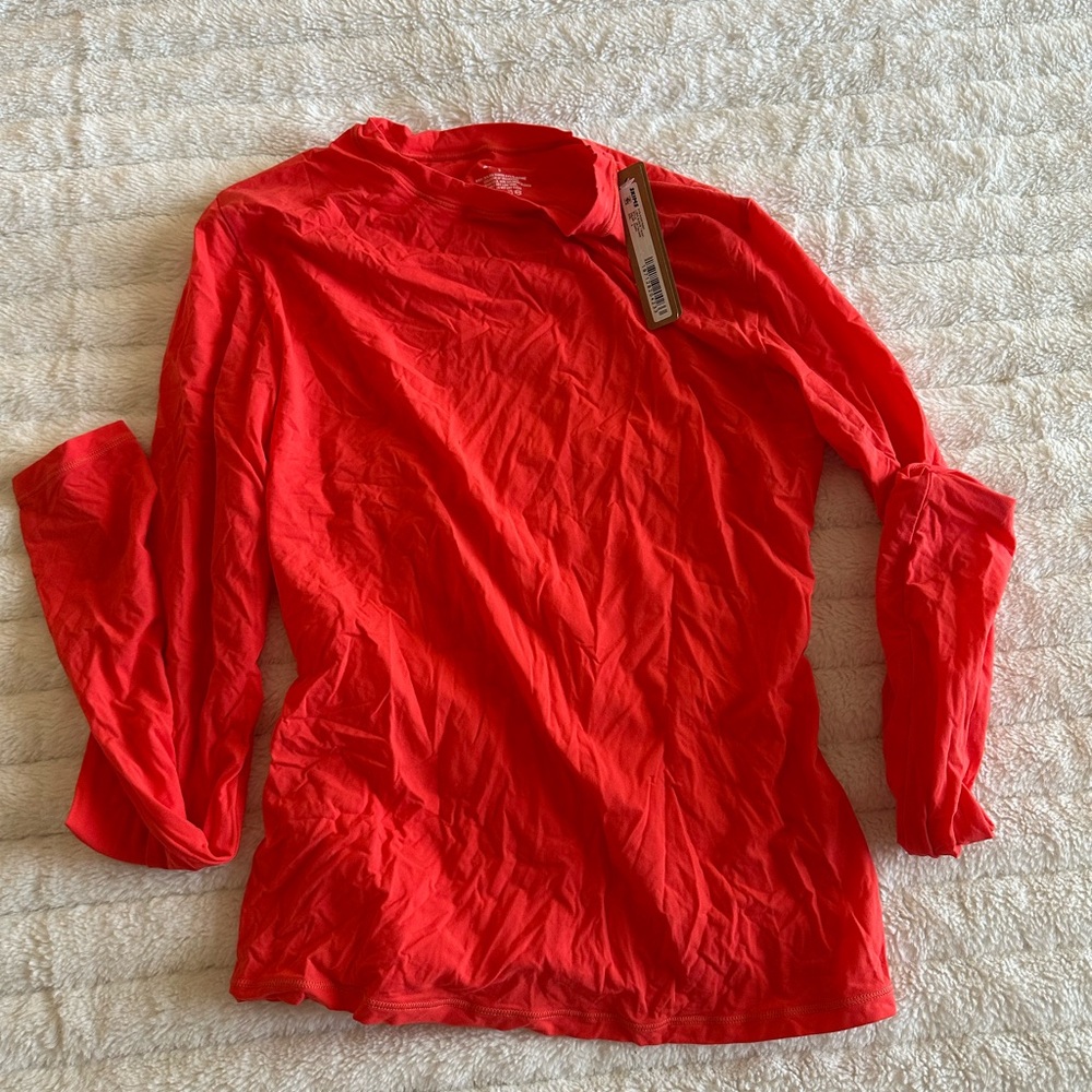 SKIMS FITS EVERYBODY LONG SLEEVE T-SHIRT POPPY / S